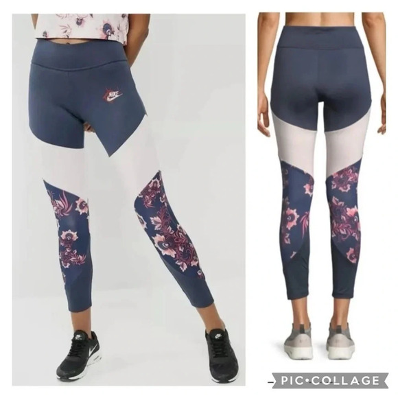 Nike Pants - Nike Sportswear Essential Floral Printed Leggings Women’s size Medium